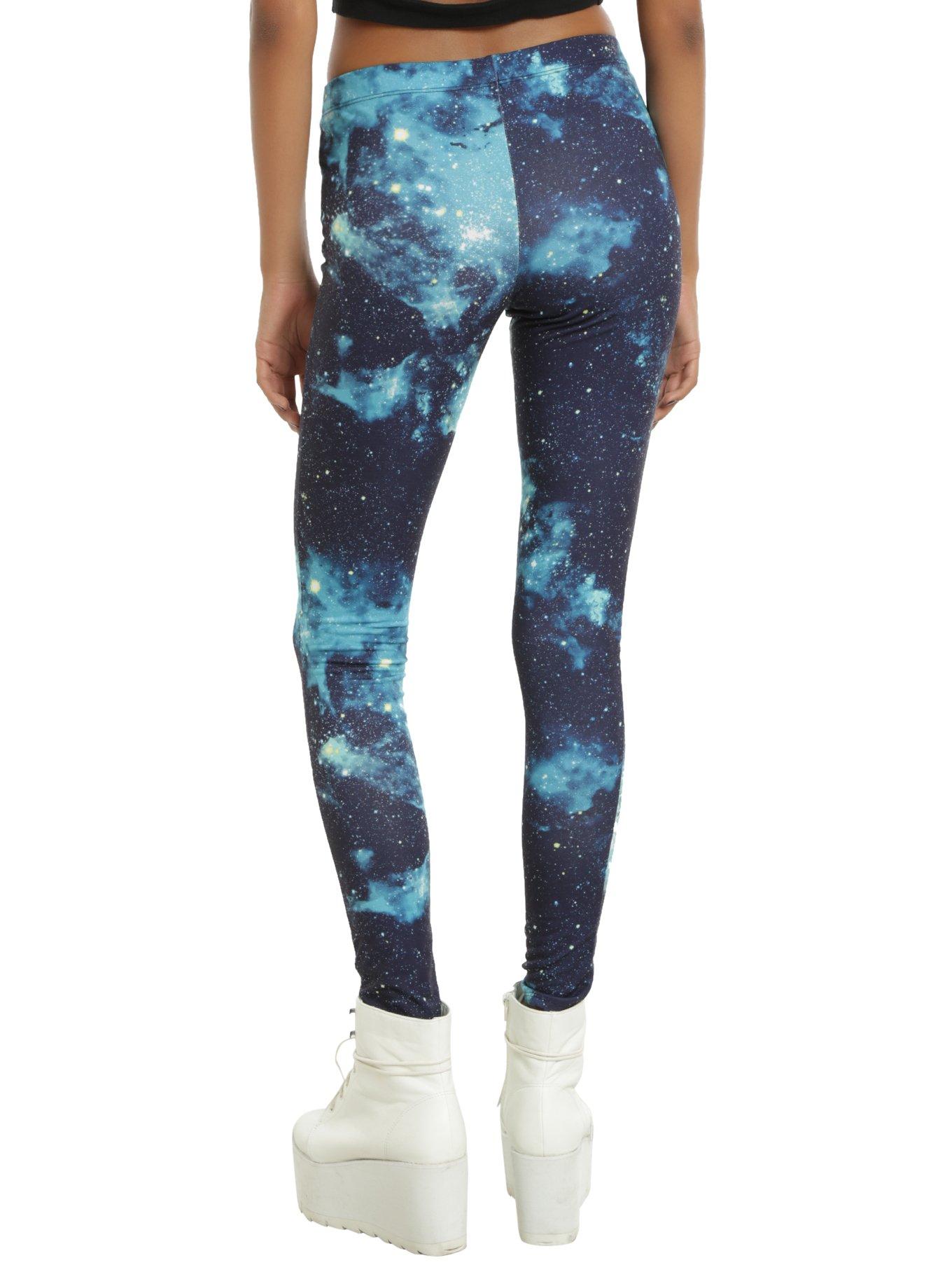 Blackheart Blue Galaxy Leggings, , alternate