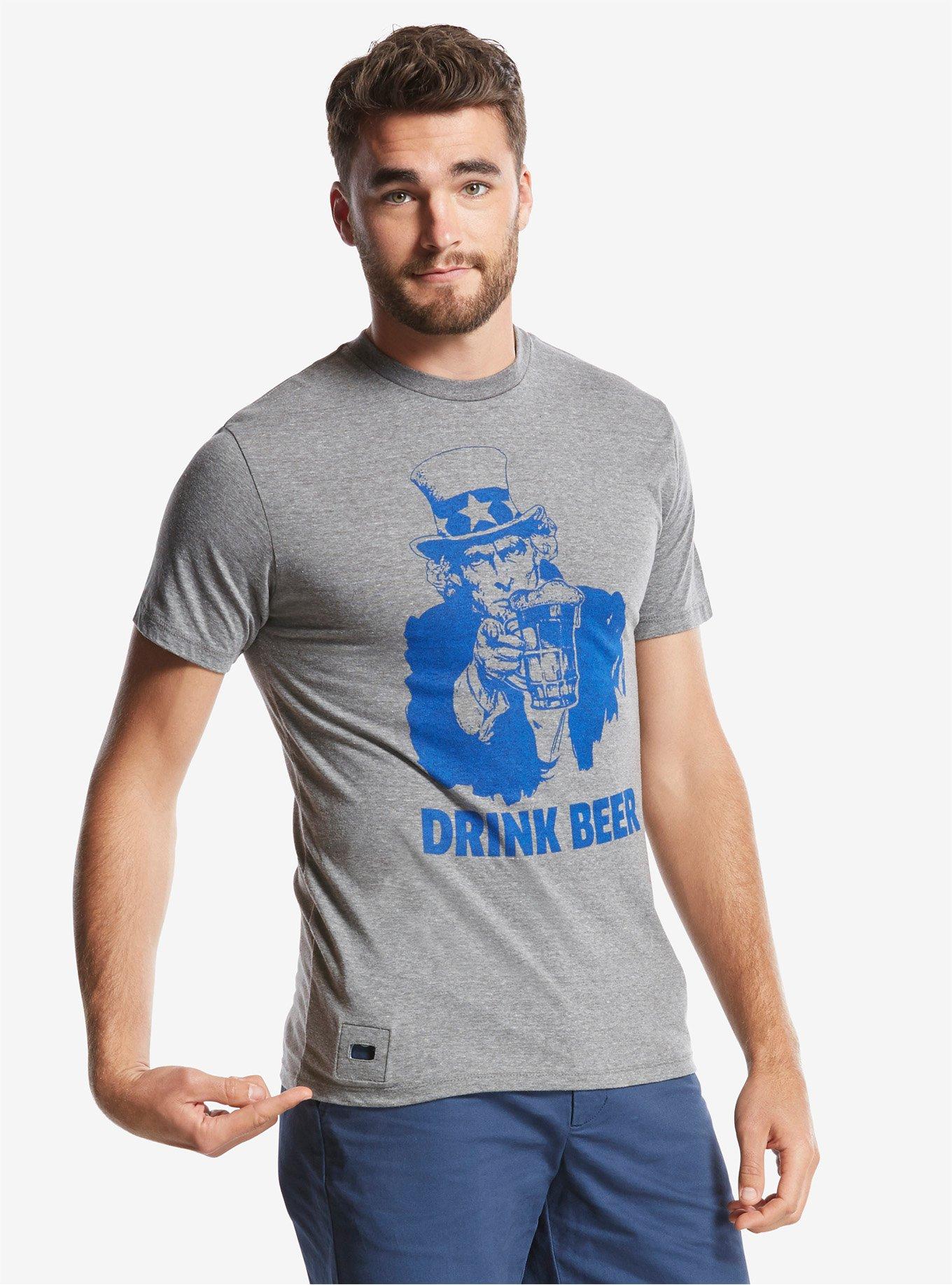 Uncle Sam Drink Beer T-Shirt, , alternate