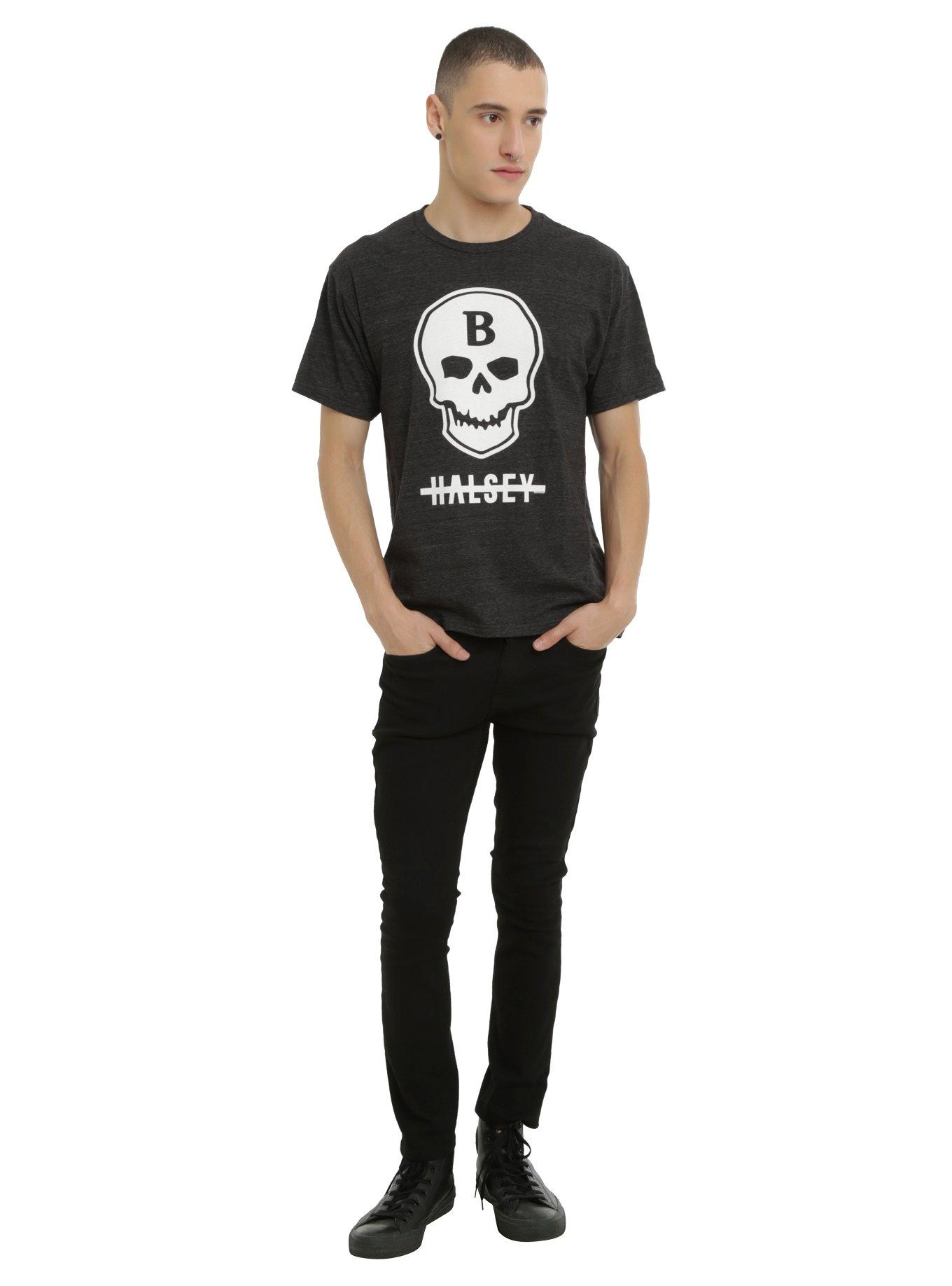 Halsey B Skull Logo Tri-Blend T-Shirt, , alternate