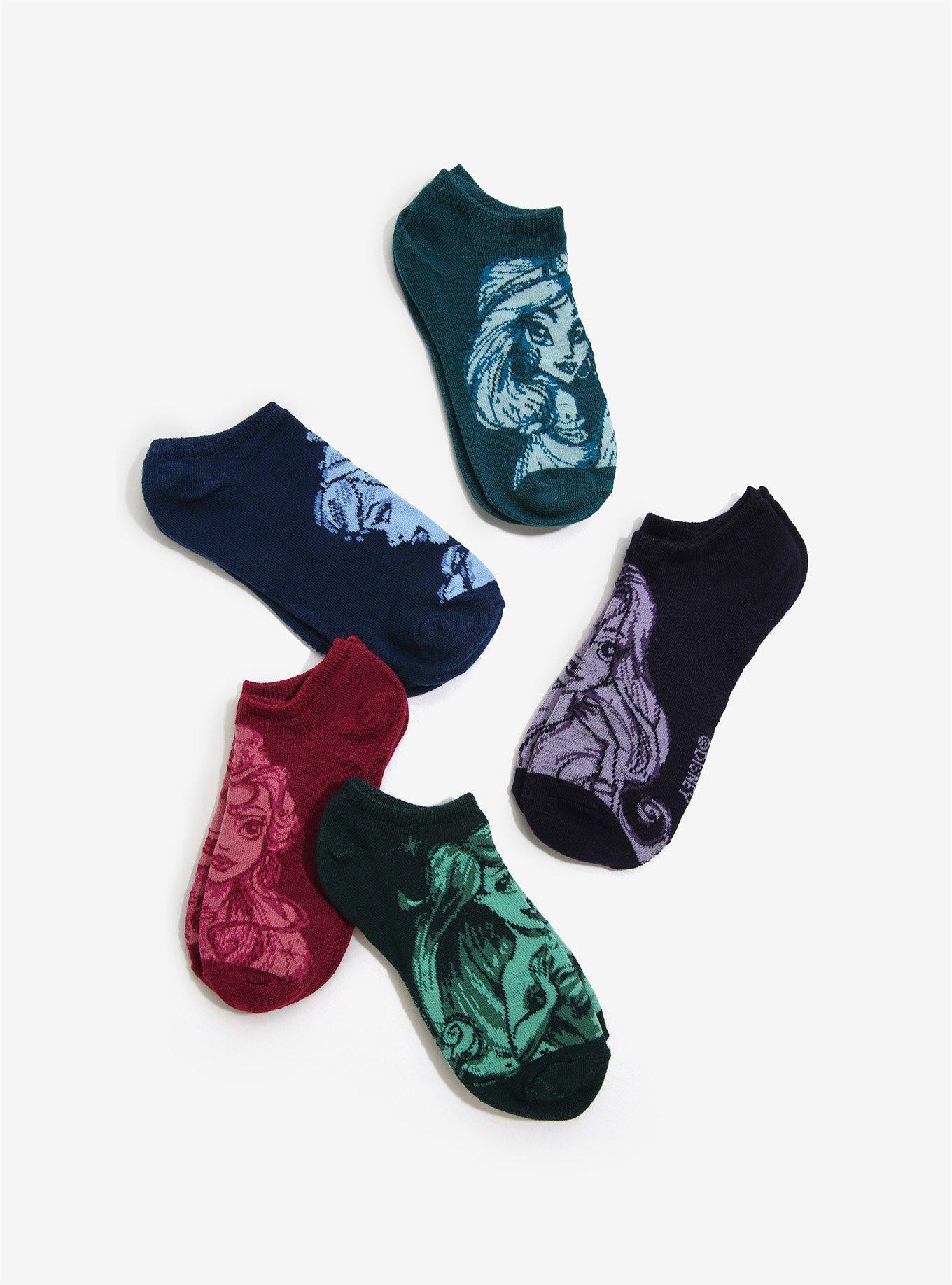 Disney Princess Tonal No-Show Socks 5 Pair, , alternate