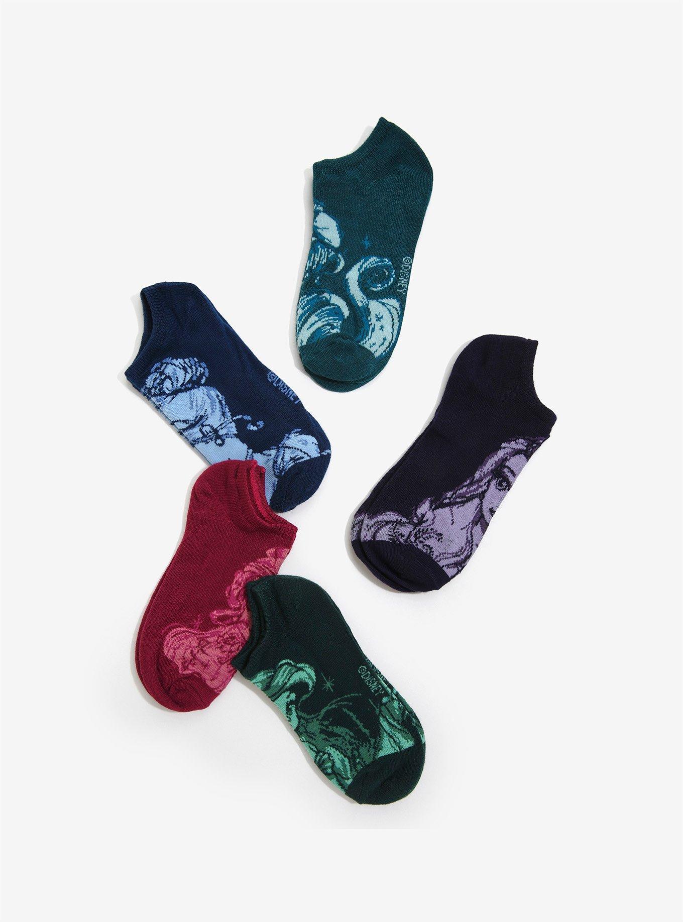 Disney Princess Tonal No-Show Socks 5 Pair, , alternate