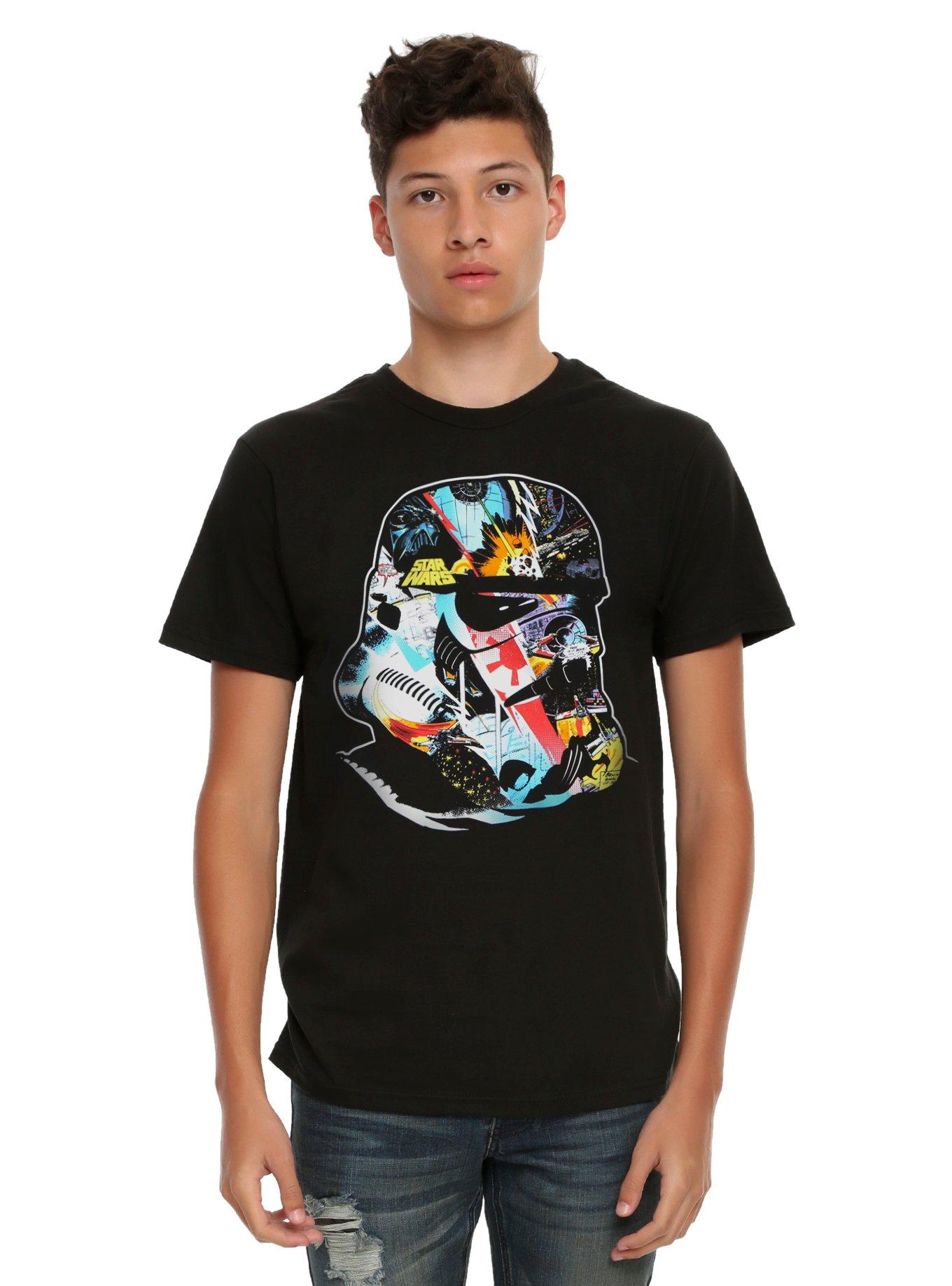 Star Wars Stormtrooper Comic Fill Helmet T-Shirt, , alternate
