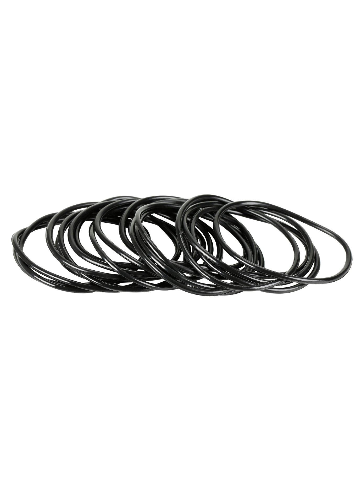 Thin black rubber on sale bracelets