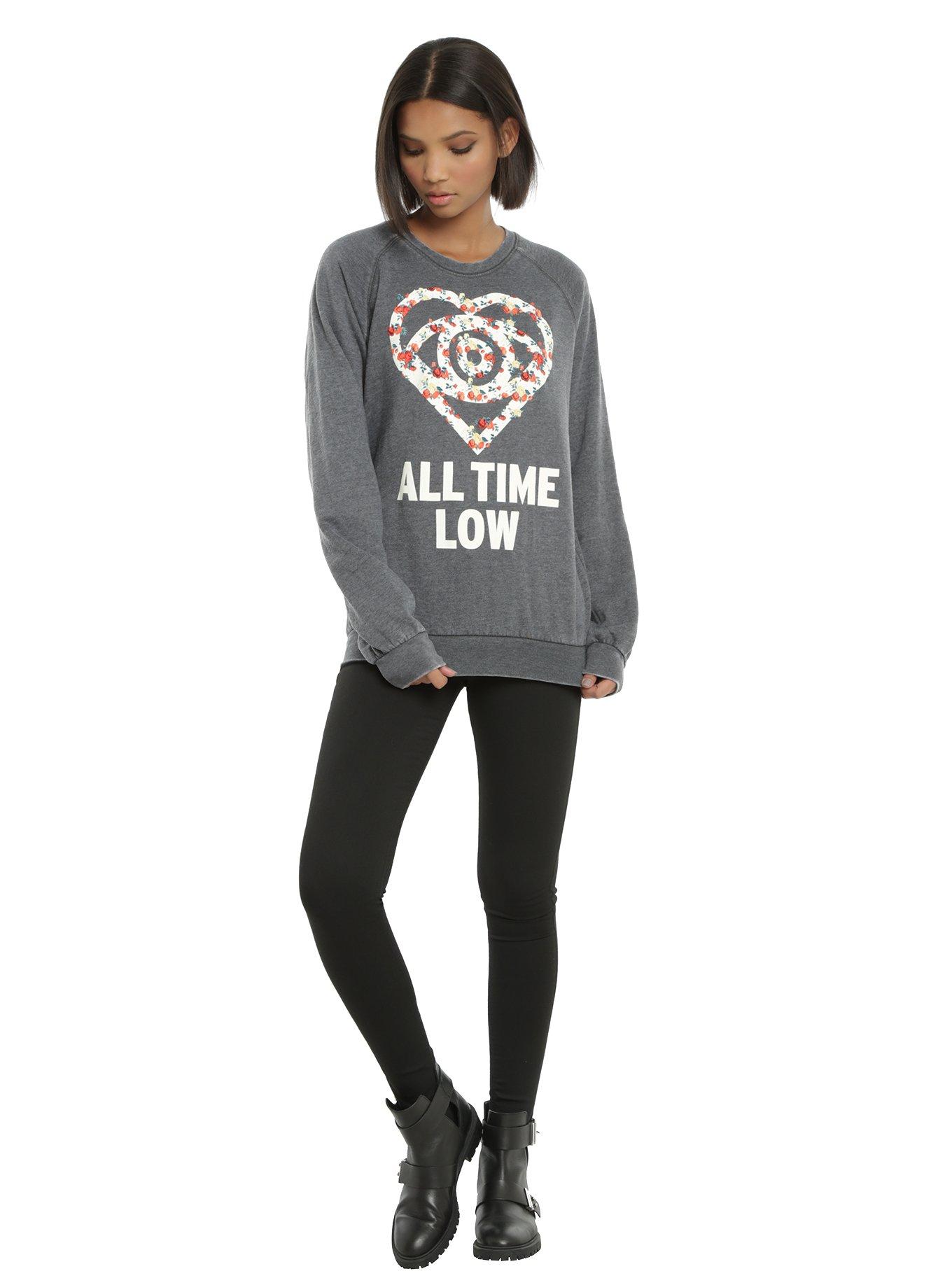 All Time Low Floral Girls Sweatshirt, , alternate