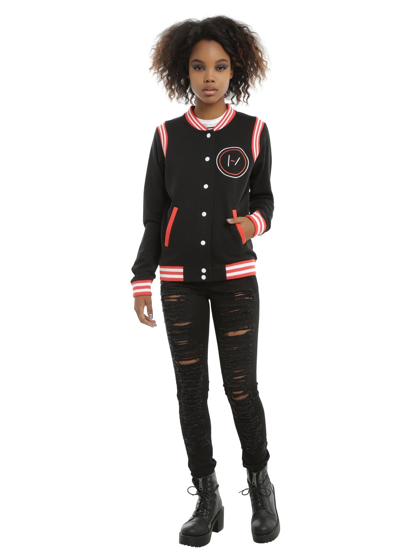 Twenty One Pilots Logo Girls Varsity Jacket, , alternate