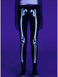 Skeleton Printed Glow-In-The-Dark Leggings, , alternate