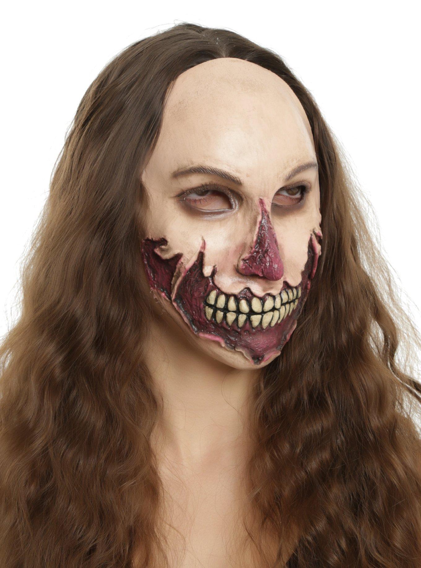 Ripped Face Girl Mask, , alternate
