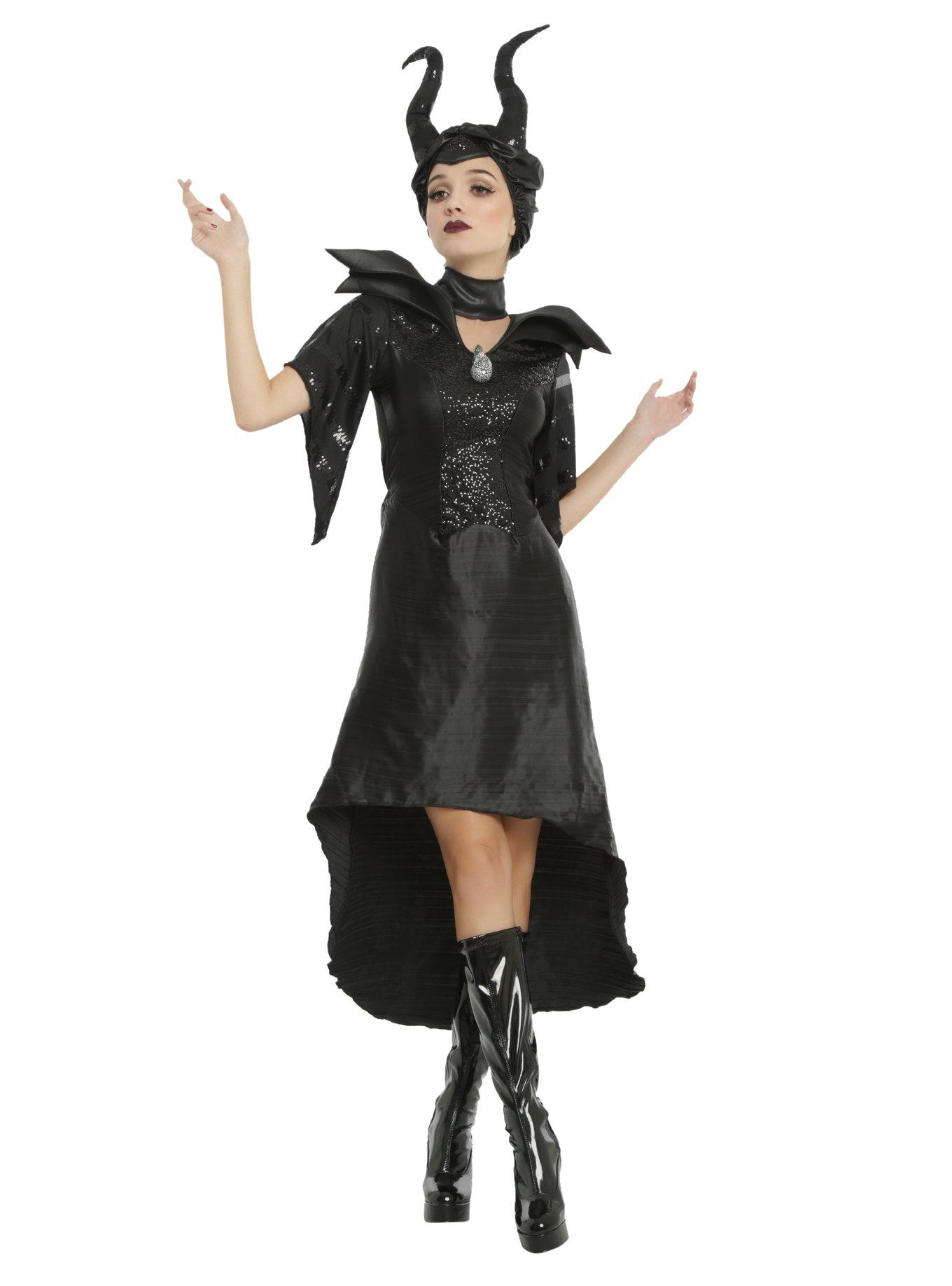 Disney Maleficent Black Costume Dress, , alternate