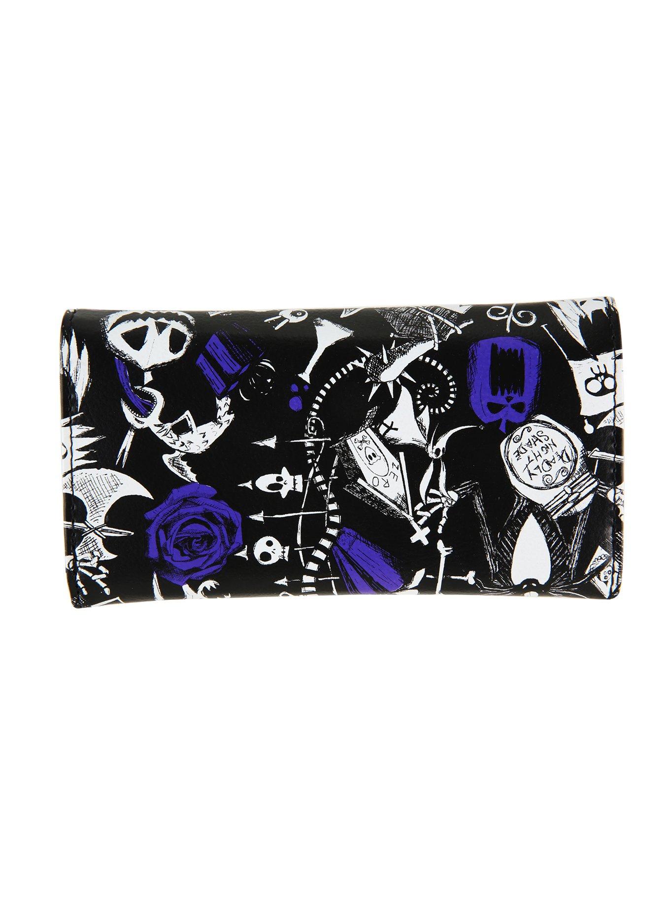The Nightmare Before Christmas Sketched Icons Flap Wallet, , alternate
