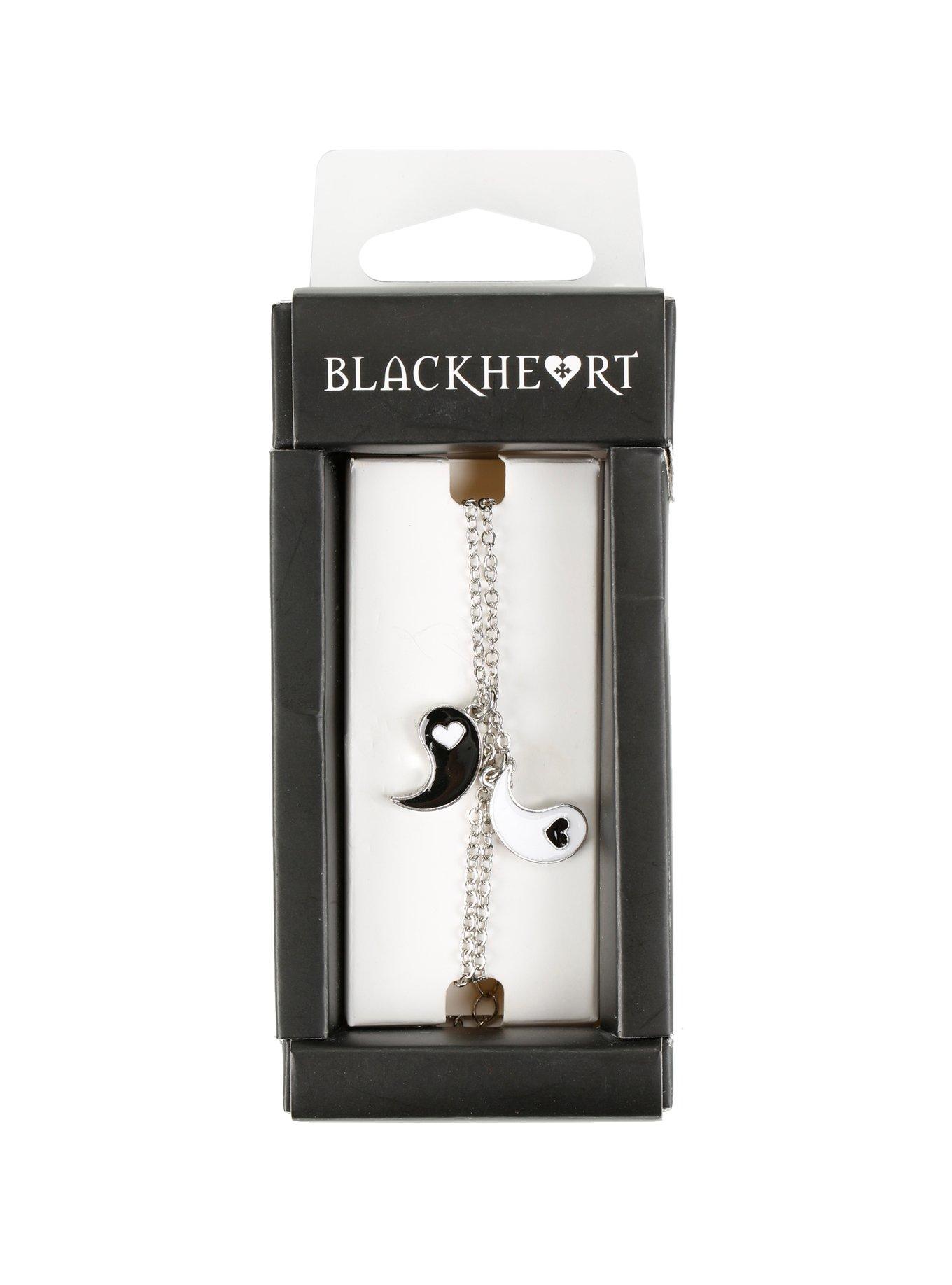Blackheart Yin-Yang Hearts Best Friend Bracelet Set, , alternate