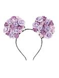Lavender Flower Mouse Ear Headband, , alternate