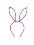 Blackheart Pink Wire Bunny Ear Headband, , alternate
