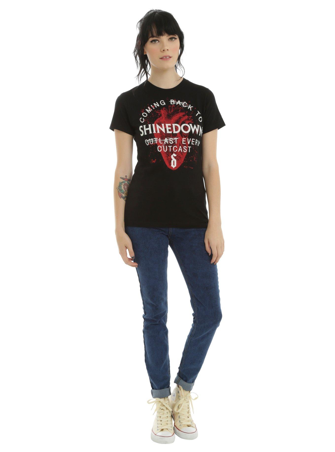 Shinedown Outcast Girls T-Shirt, , alternate