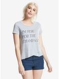 Here For The Champagne Womens Tee, , alternate