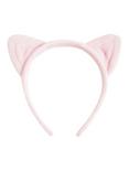 Pink Plush Cat Ear Headband, , alternate