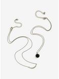 Silver Layer Black Stone Double Necklace, , alternate