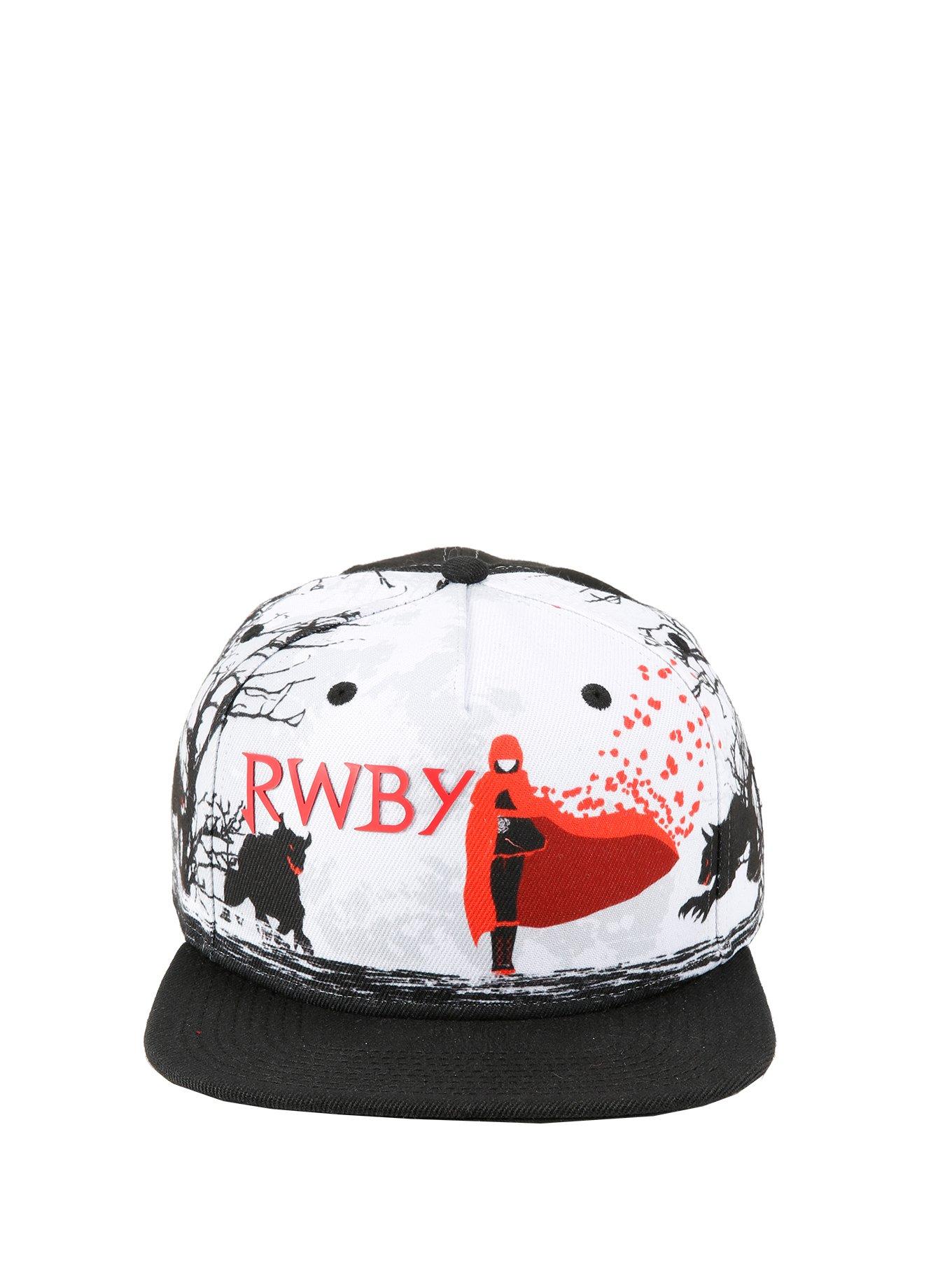 RWBY Ruby Red Cloak Sublimation Print Snapback Hat, , alternate