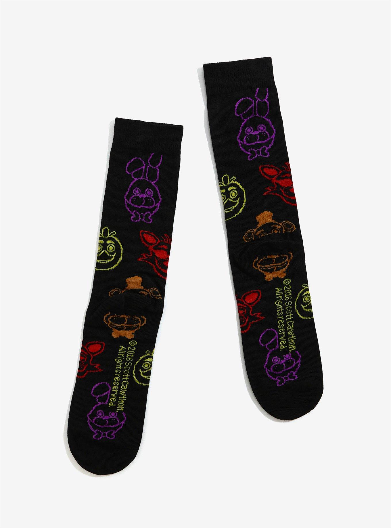 Five Nights At Freddy's Black Crew Socks, , alternate