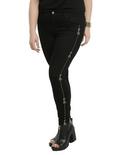 DC Comics Suicide Squad Harley Quinn Black Skinny Jeans Plus Size, , alternate
