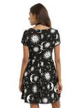 Black & White Moon & Sun Lace Front Dress, , alternate