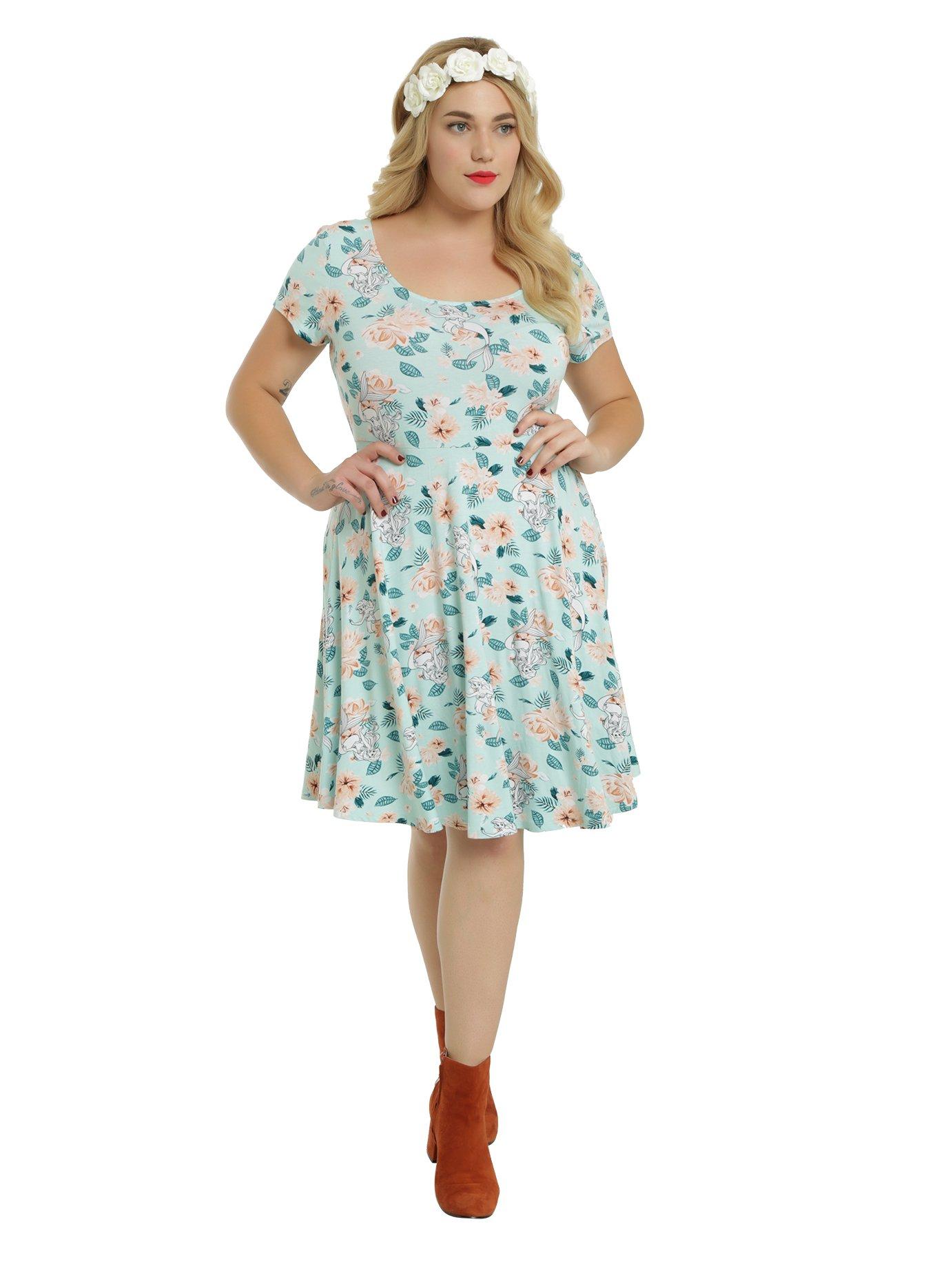 Disney The Little Mermaid Ariel Floral Dress Plus Size, , alternate