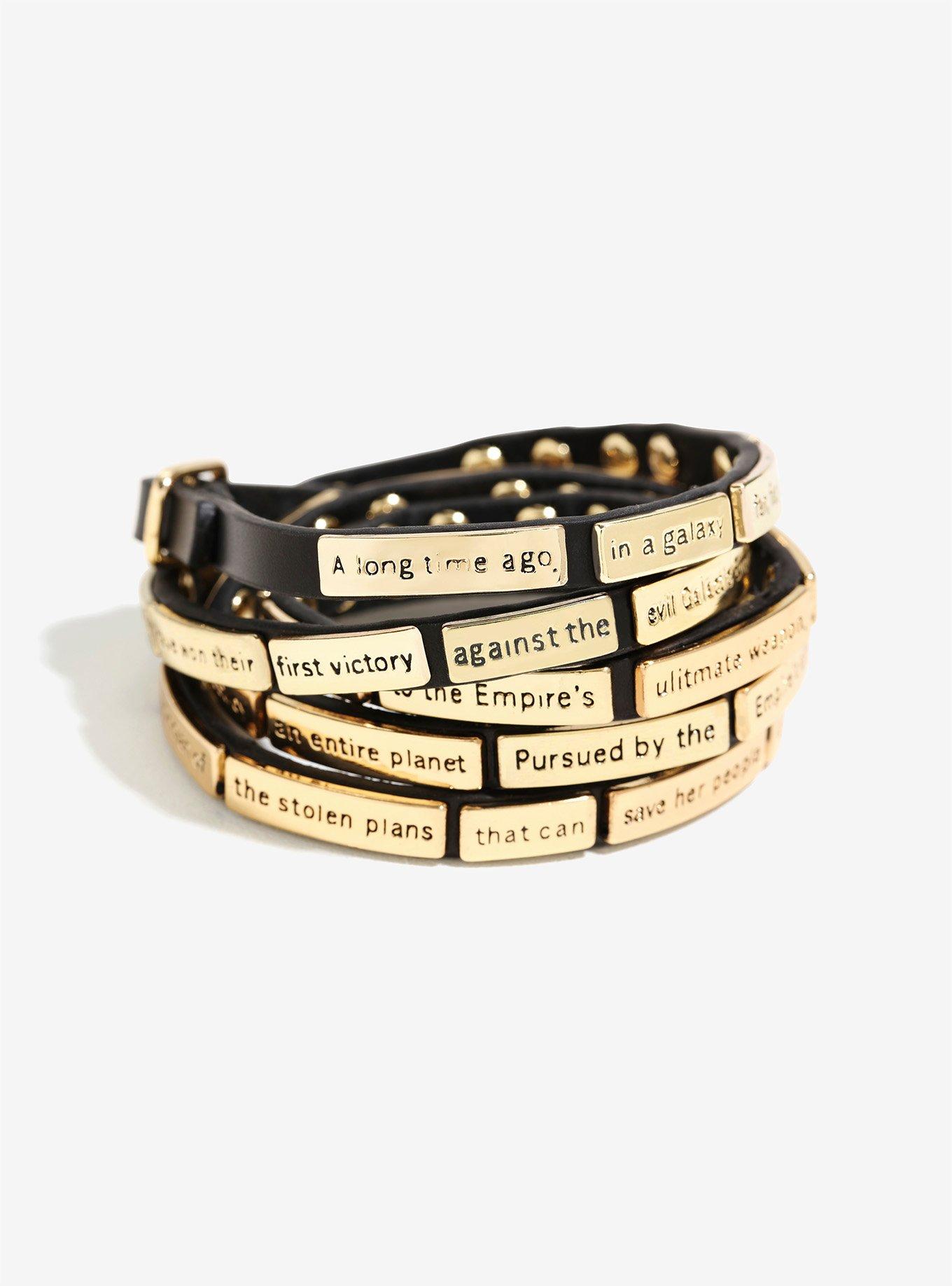 Star Wars A New Hope Crawl Leather Wrap Bracelet , , alternate