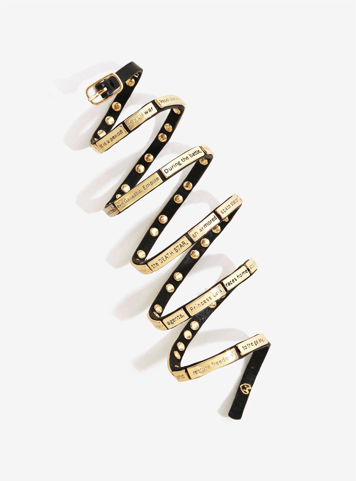 Star Wars A New Hope Crawl Leather Wrap Bracelet , , alternate