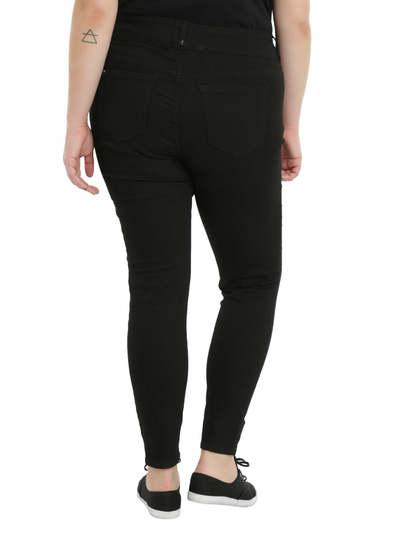 Blackheart Black Super Skinny Jeans Plus Size, , alternate