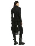Black Sweetheart Double-Breasted Tiered Ruffle Jacket, , alternate