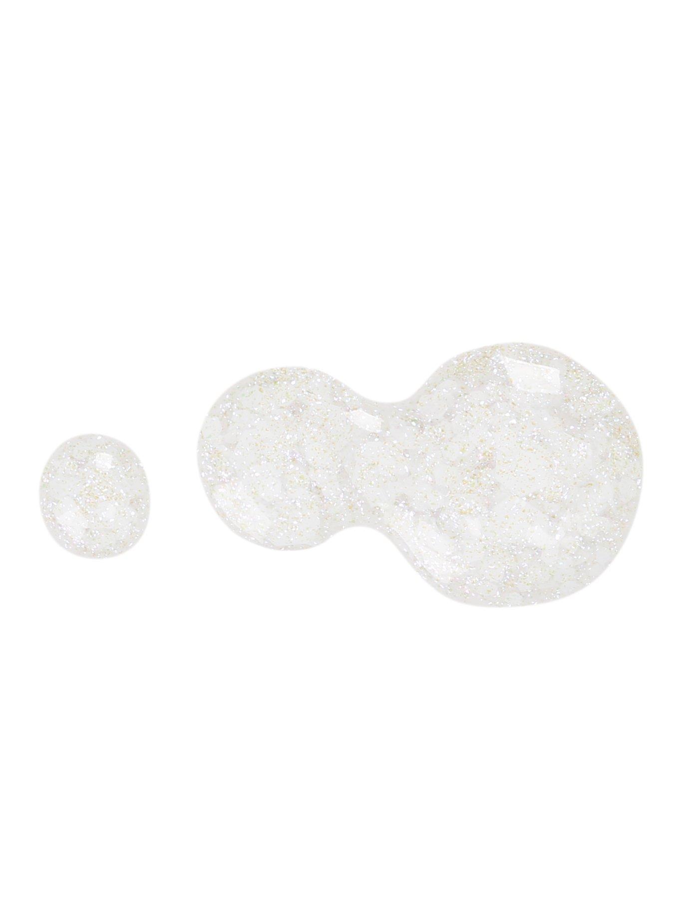 Blackheart Beauty White Splatter Nail Polish, , alternate