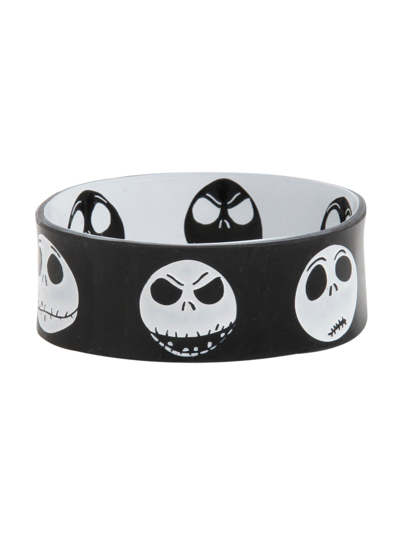 The Nightmare Before Christmas Jack Heads Reversible Rubber Bracelet, , alternate