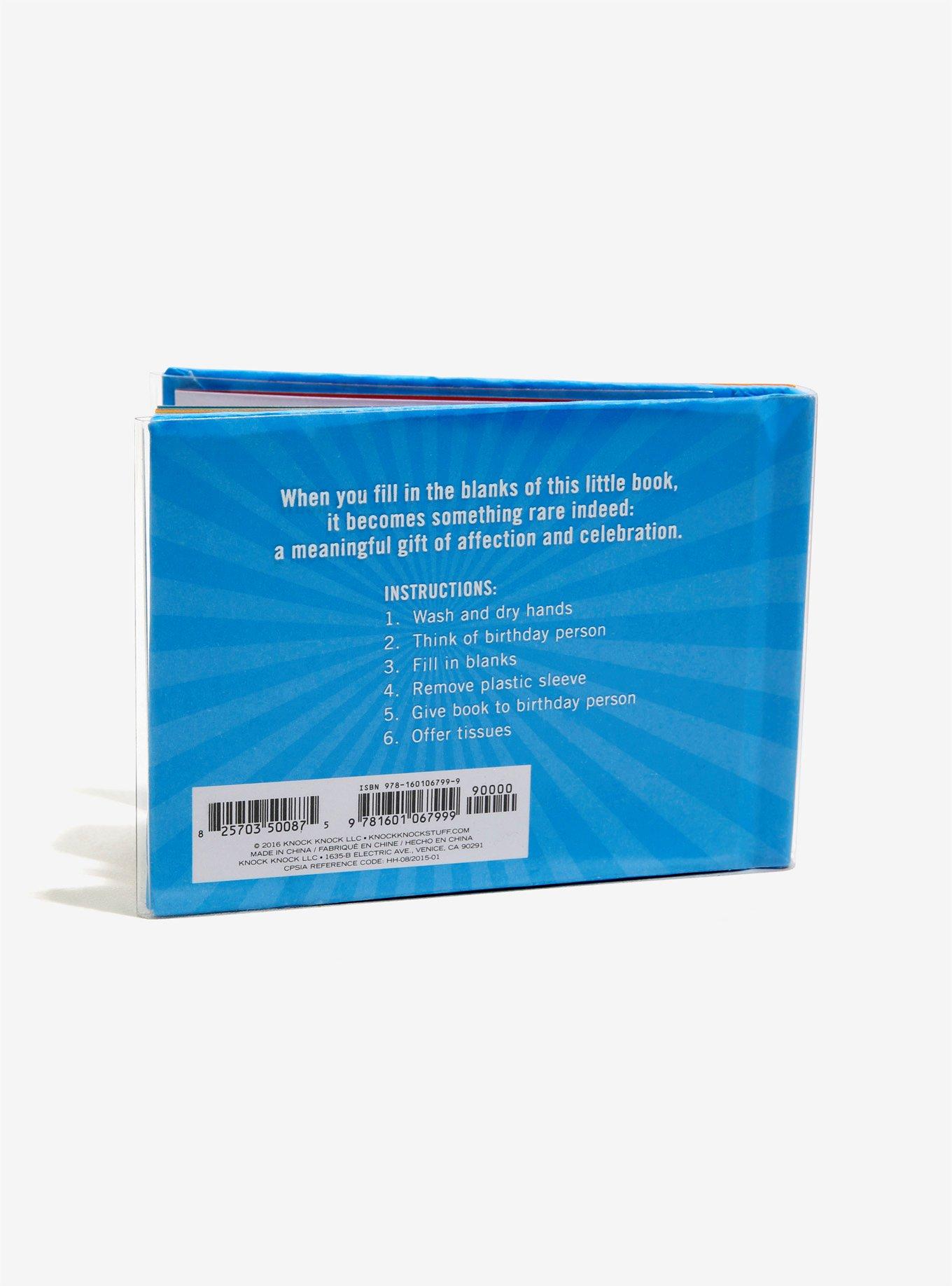 Happy Birthday Fill-In-The Blanks Book, , alternate