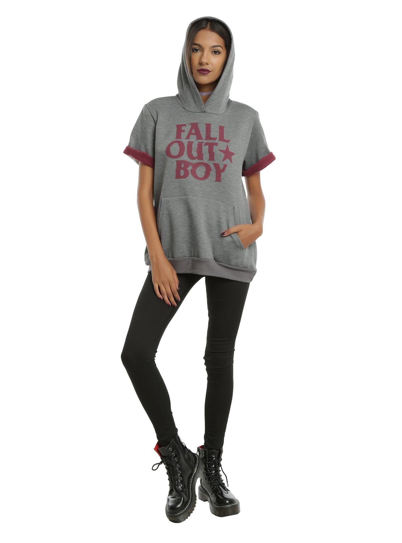 Fall Out Boy Logo Girls Short-Sleeved Hoodie, , alternate