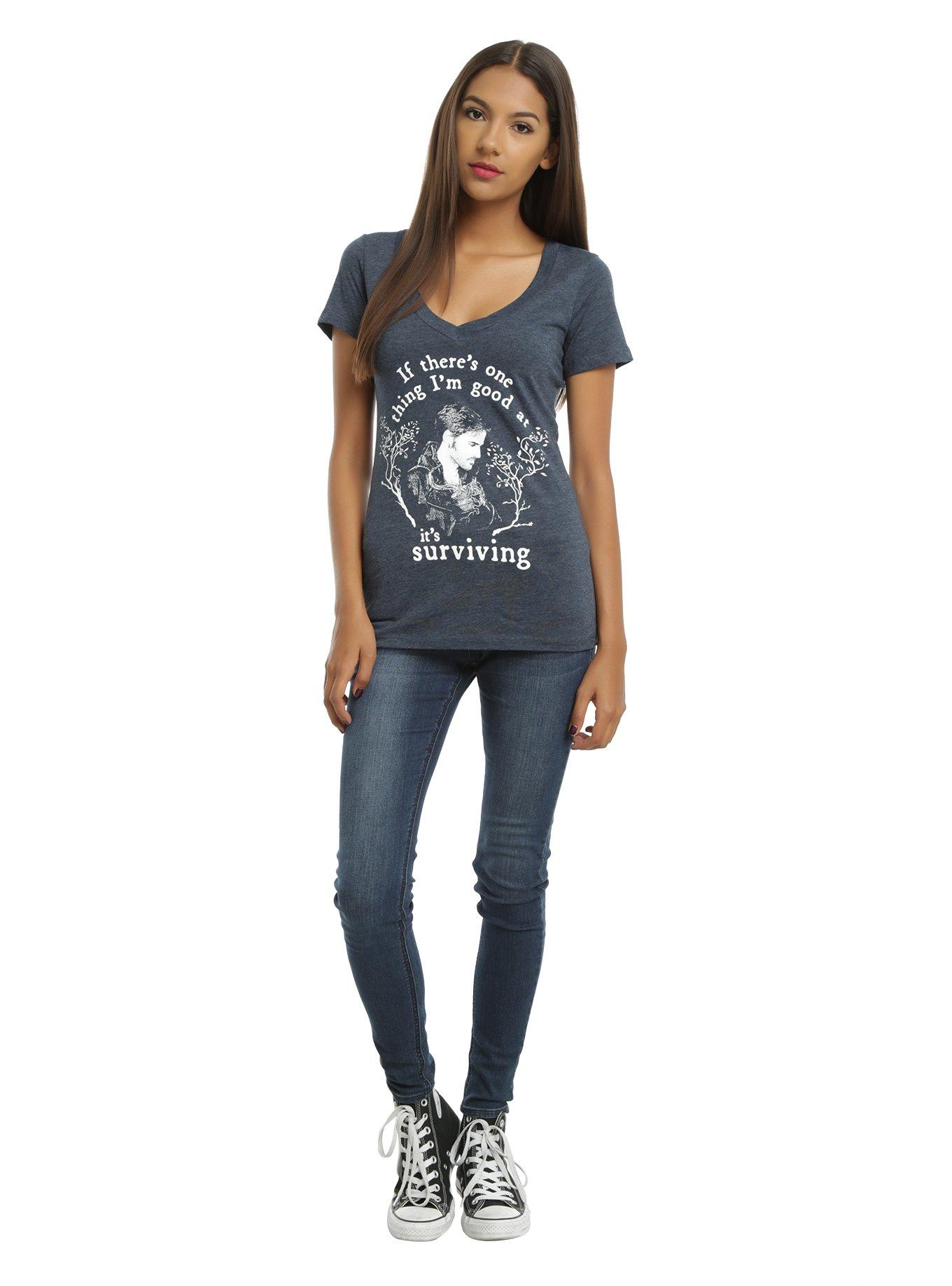 Once Upon A Time Hook Surviving Girls Tee, , alternate