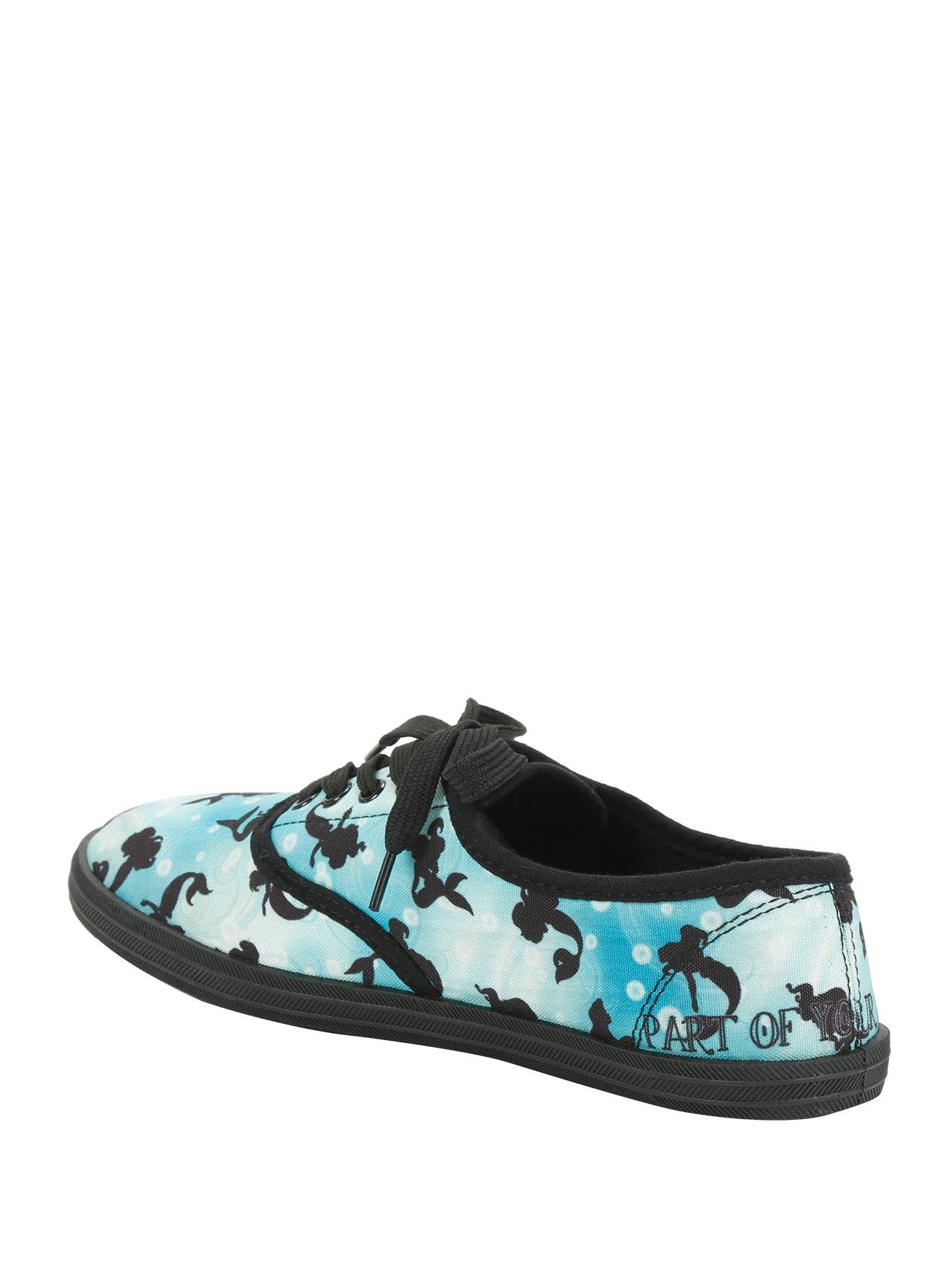 Disney The Little Mermaid Ariel Silhouette Lace-Up Sneakers, , alternate