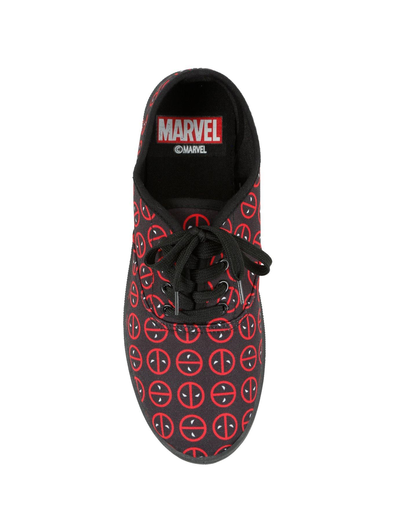 Marvel Deadpool Logo Lace-Up Sneakers, , alternate