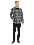XXX RUDE Lined Grey Plaid Woven Button-Up Jacket, , alternate