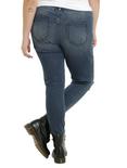 Blackheart Indigo Destructed Super Skinny Jeans Plus Size, , alternate