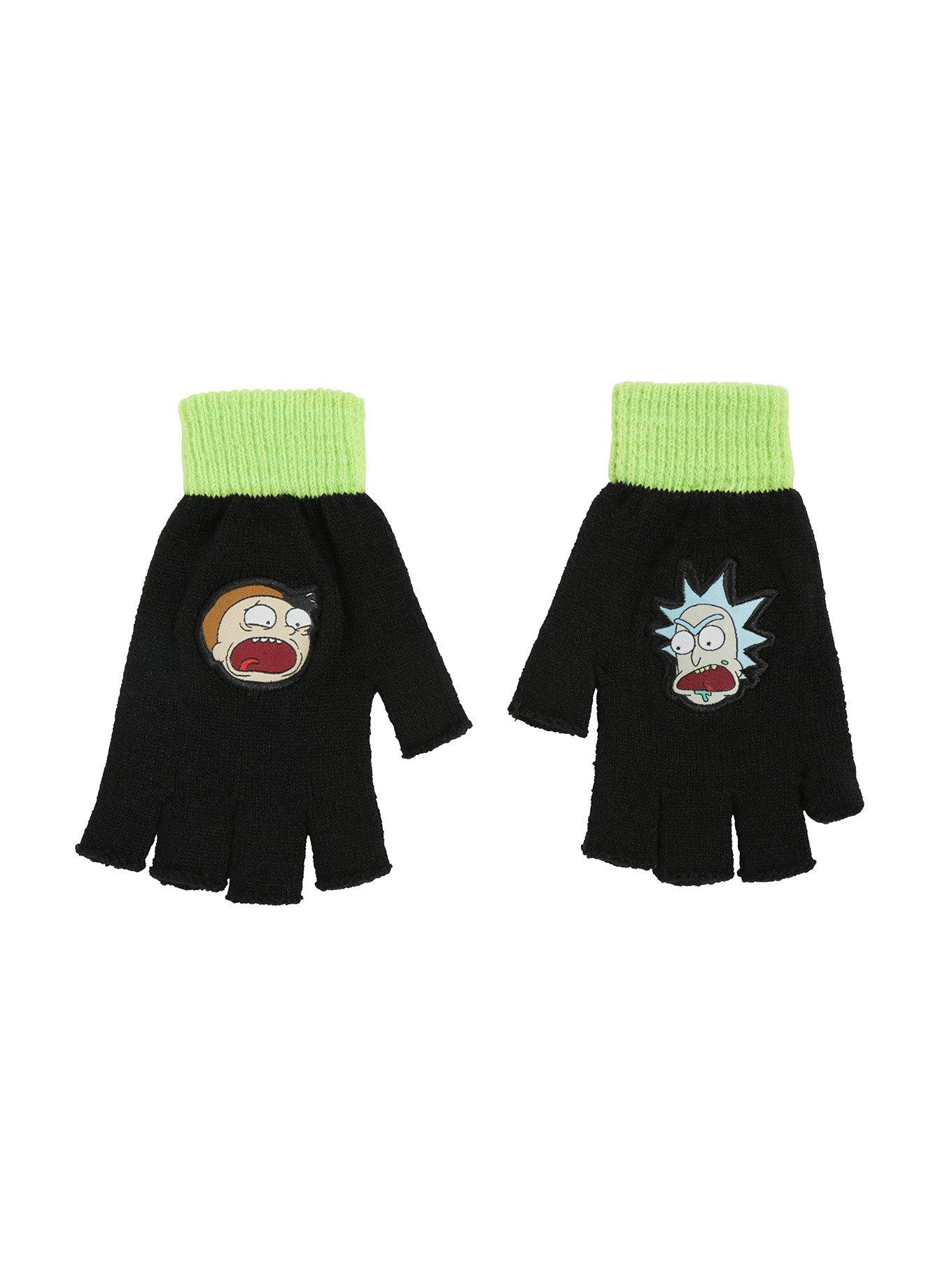 Rick And Morty Fingerless Gloves, , alternate