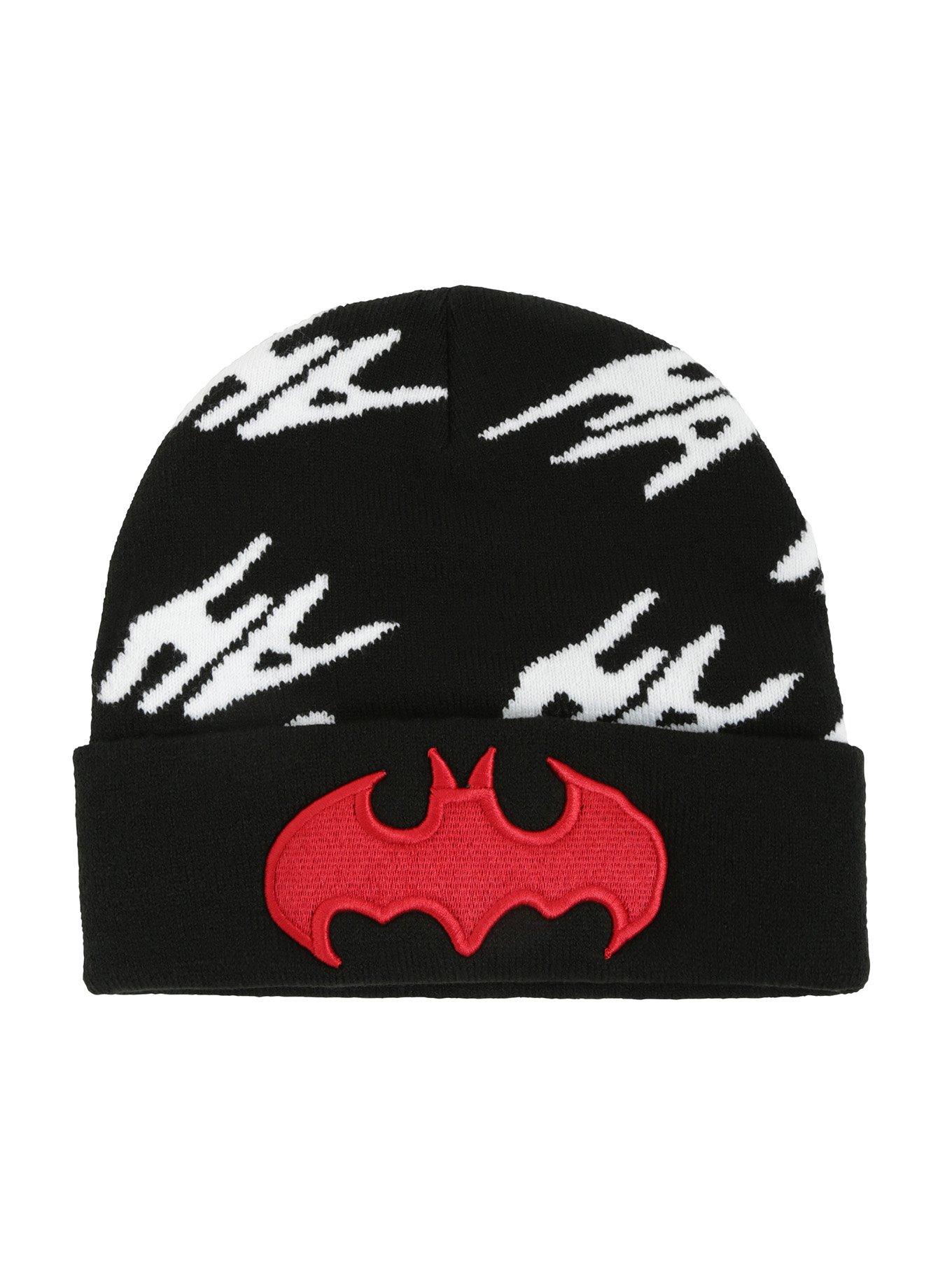 DC Comics Batman The Joker Logo Watchman Beanie, , alternate