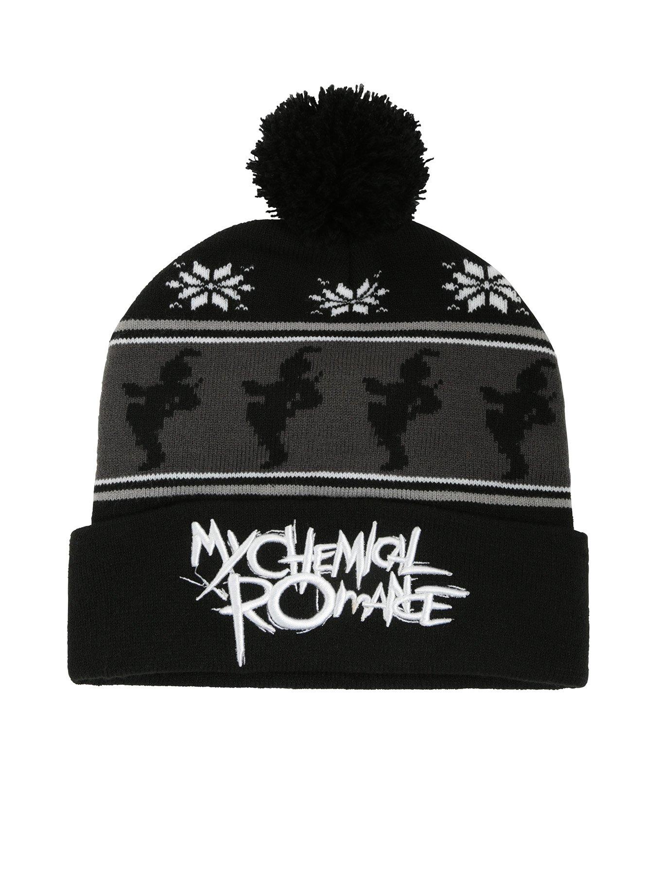 My Chemical Romance Black Parade Fair Isle Pom Beanie, , alternate