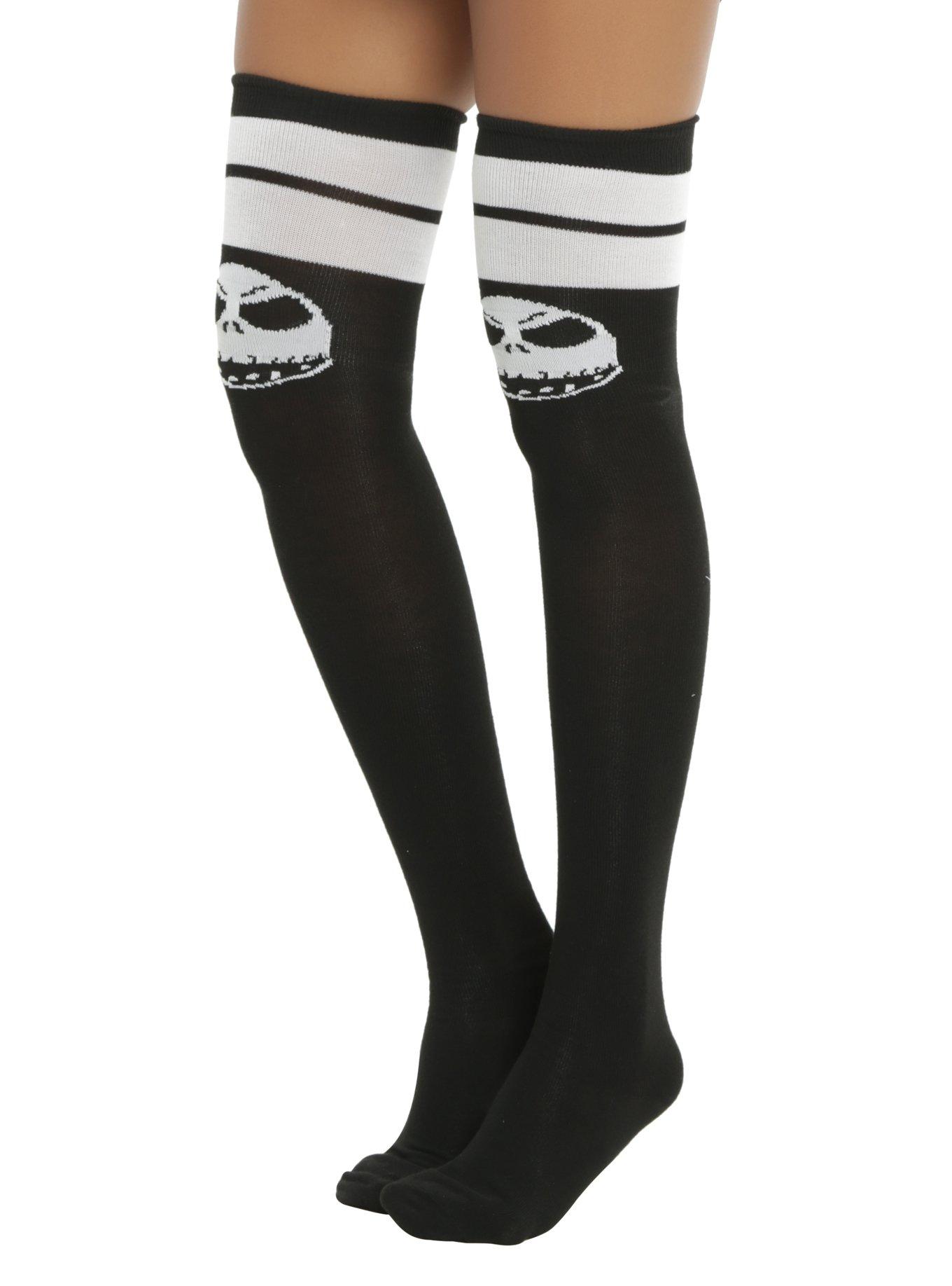 The Nightmare Before Christmas Jack Skellington Over-The-Knee Socks, , alternate