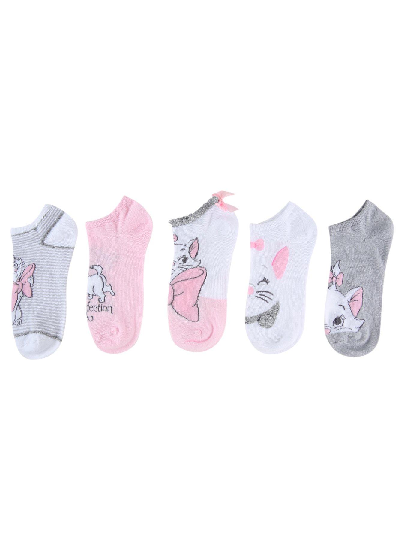 Disney The Aristocats Marie No-Show Socks 5 Pair, , alternate