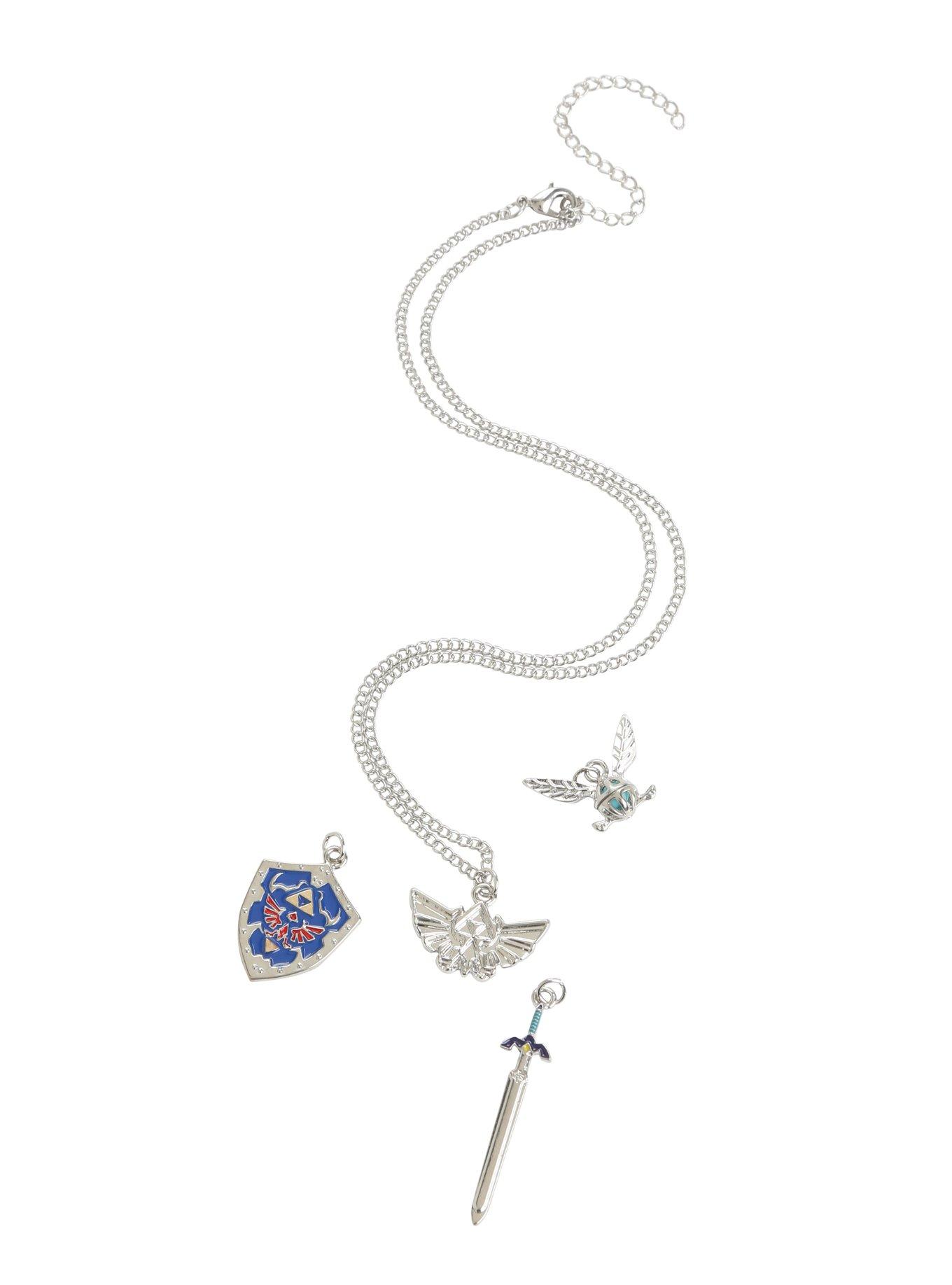 The Legend Of Zelda Multi Charm Necklace, , alternate