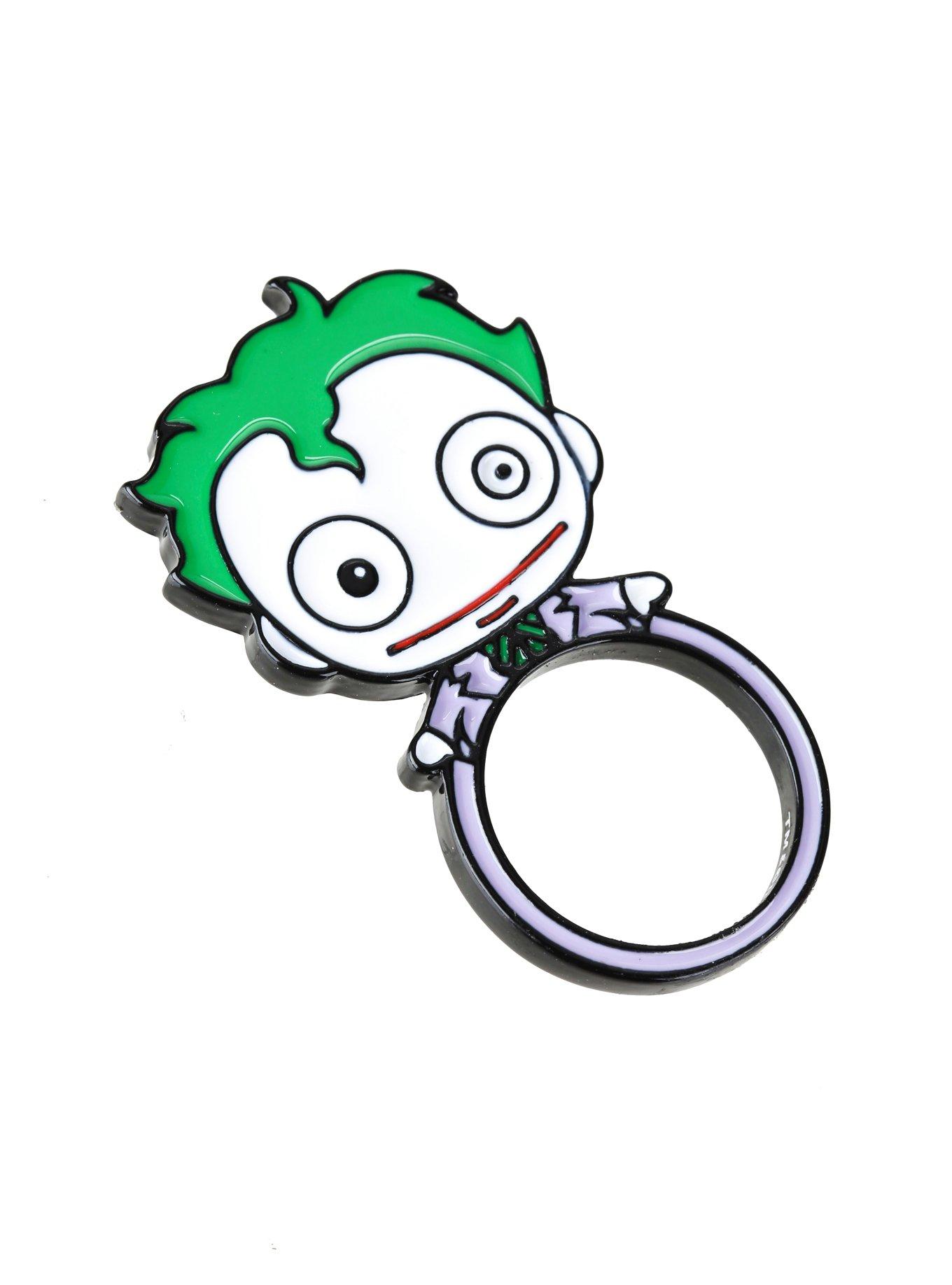 DC Comics Batman Joker Flat Enamel Ring, , alternate