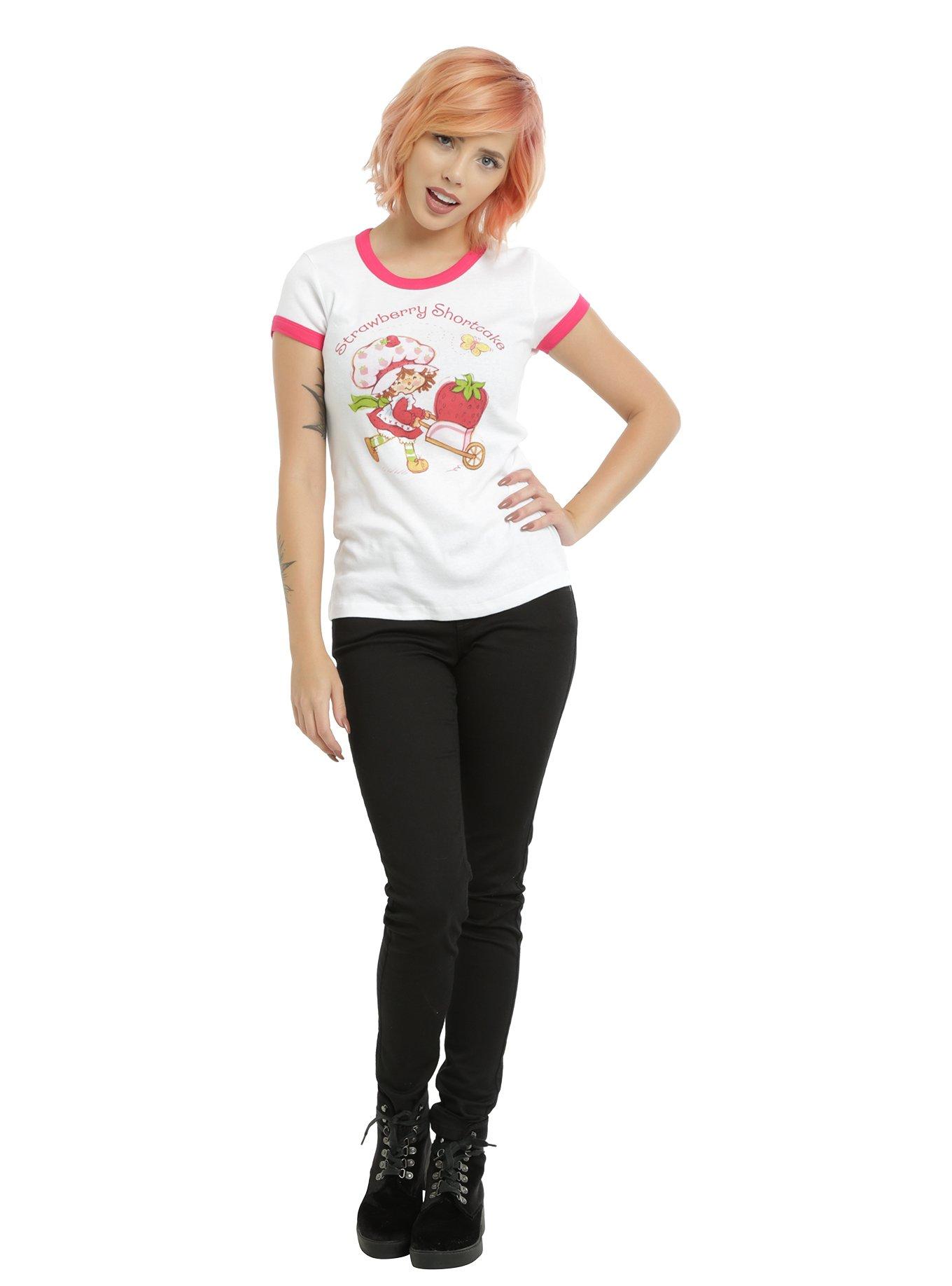 Strawberry Shortcake Scratch 'N Sniff Girls Ringer T-Shirt, , alternate