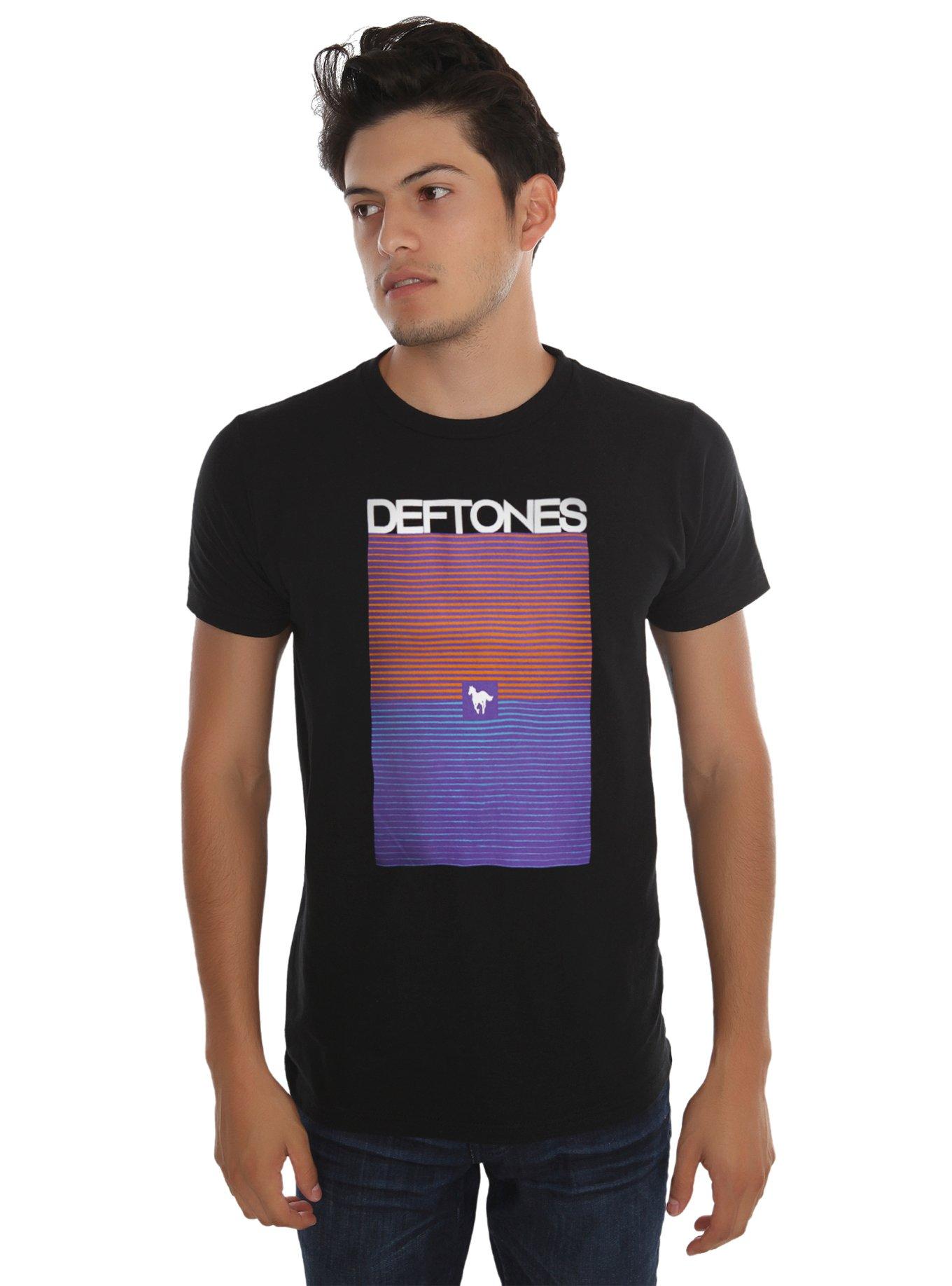 Deftones Pony Stripes T-Shirt, , alternate