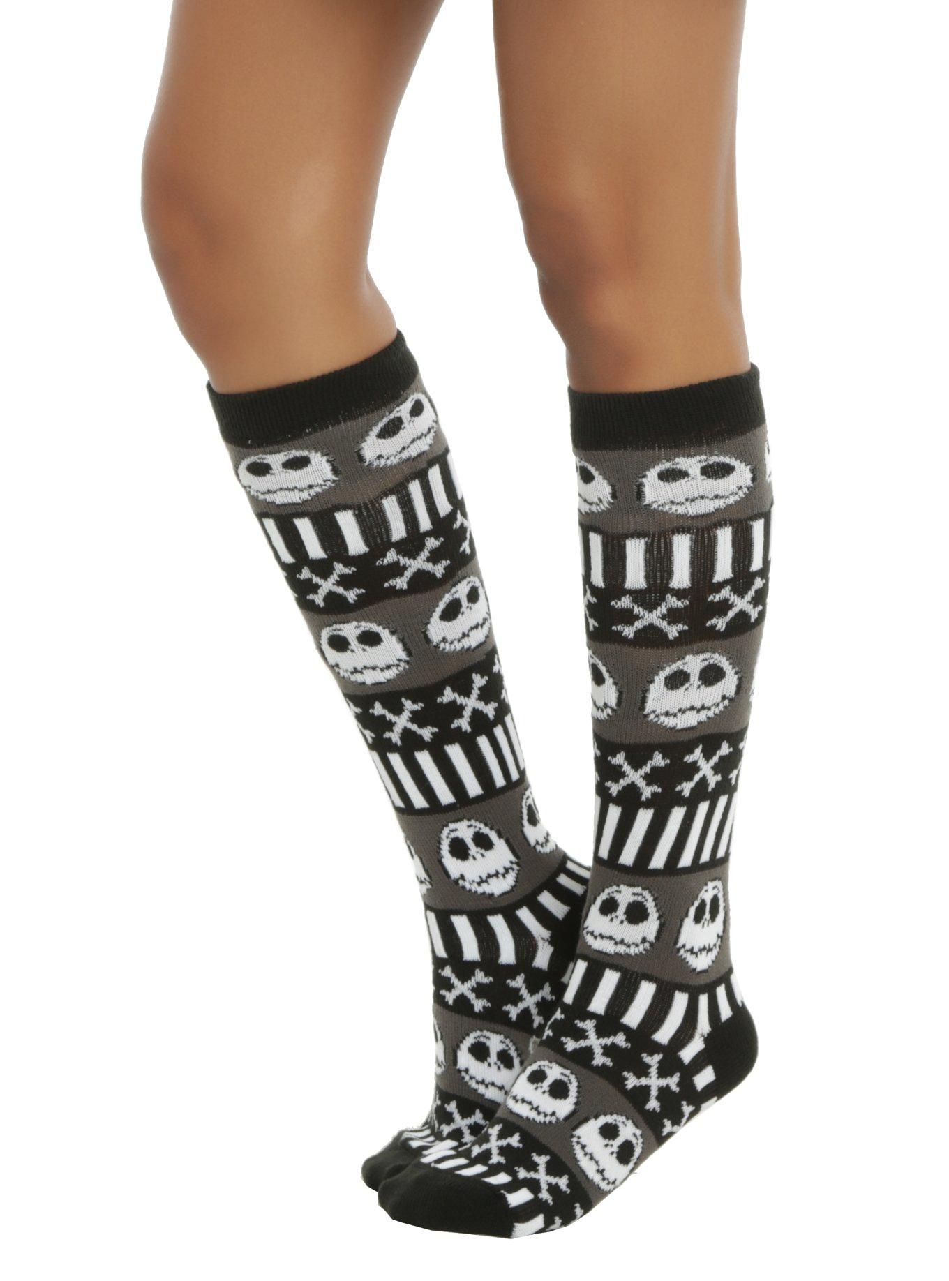 The Nightmare Before Christmas Fair Isle Sweater Knee Socks, , alternate