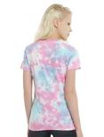 Pink & Blue Tie Dye Spaceship Girls T-Shirt, , alternate