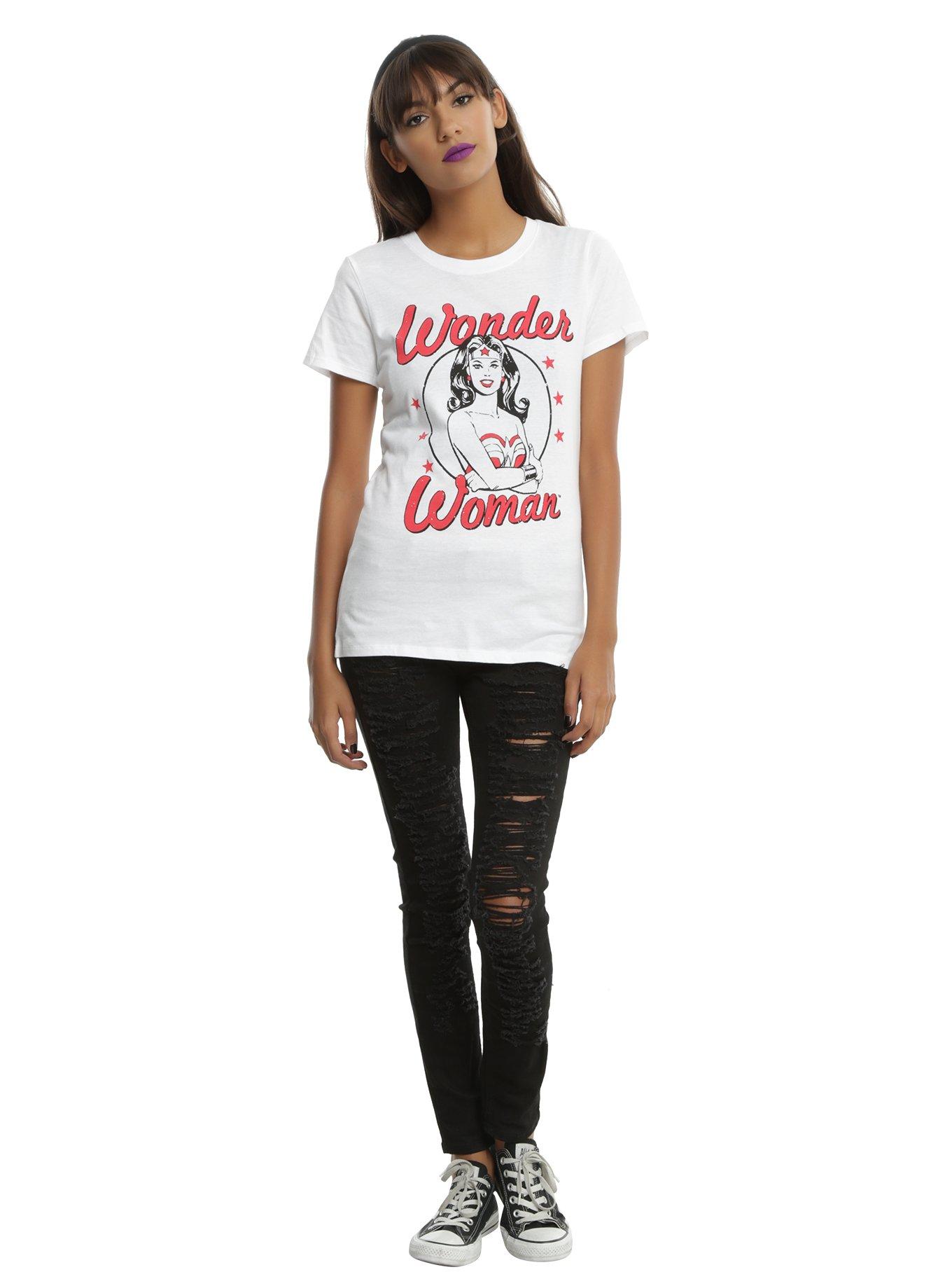 DC Comics Wonder Woman Vintage Girls T-Shirt, , alternate